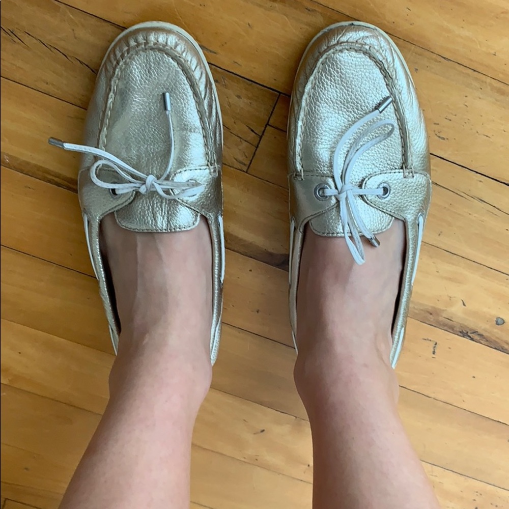Gold Sperry Topsiders